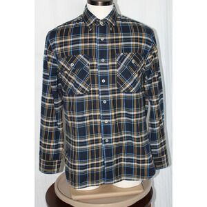 Pendleton Burnside Flannel Shirt Men's Medium Plaid Buttoned Chest Pockets